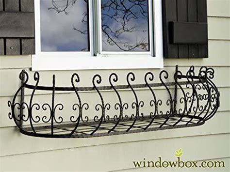 36 inch metal window box|36 Inch Wrought Iron Window Box .